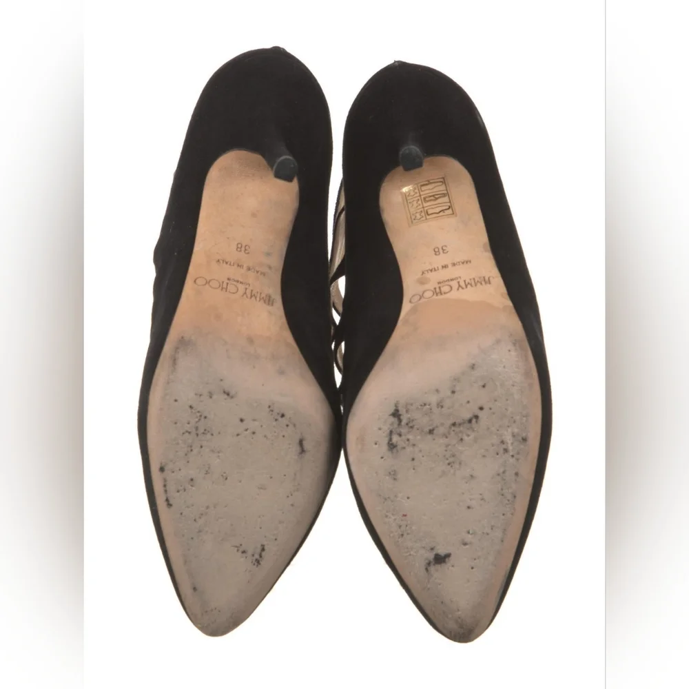 Jimmy Choo Black Suede Pumps 38